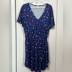 Polka Dot Wrap Dress XL